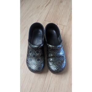 Dansko Women's Metallic Multicolo Leather Clogs